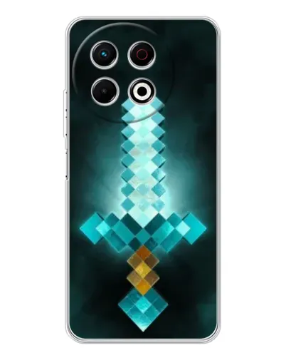 Чехол для TECNO Spark 30 Pro с картинкой «Алмазный меч неон»