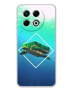 Чехол для TECNO Spark 30 Pro с картинкой «Черепаха Minecraft»