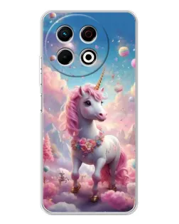 Чехол для TECNO Spark 30 Pro с картинкой «Единорог среди облаков»
