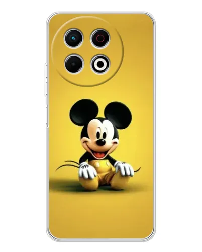 Чехол для TECNO Spark 30 Pro с картинкой «Микки на желтом»