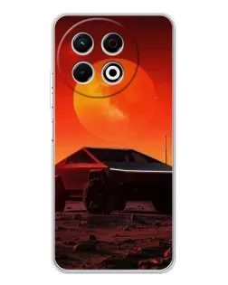 Чехол для TECNO Spark 30 Pro с картинкой «Cybertruck на Марсе»