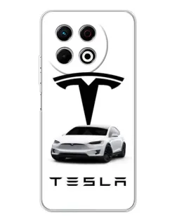 Чехол для TECNO Spark 30 Pro с картинкой «Tesla White Style»