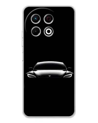 Чехол для TECNO Spark 30 Pro с картинкой «Фары Tesla Night» Чехол для TECNO Spark 30 Pro с картинкой «Фары Tesla Night»