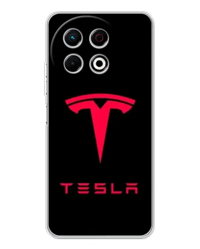 Чехол для TECNO Spark 30 Pro с картинкой «Tesla Red Logo» Чехол для TECNO Spark 30 Pro с картинкой «Tesla Red Logo»