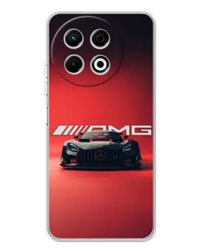 Чехол для TECNO Spark 30 Pro с картинкой «Mercedes AMG — красная линия»