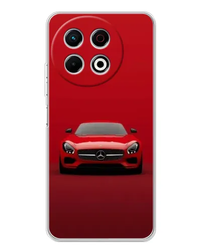 Чехол для TECNO Spark 30 Pro с картинкой «Красный Mercedes AMG»
