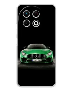 Чехол для TECNO Spark 30 Pro с картинкой «Mercedes — неоновый лого»