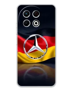 Чехол для TECNO Spark 30 Pro с картинкой «Mercedes — флаг Германии»