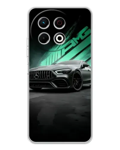 Чехол для TECNO Spark 30 Pro с картинкой «Темный Mercedes AMG»