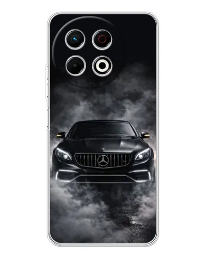 Чехол для TECNO Spark 30 Pro с картинкой «Mercedes в дыму»