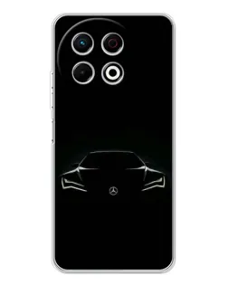 Чехол для TECNO Spark 30 Pro с картинкой «Mercedes — силуэт авто» Чехол для TECNO Spark 30 Pro с картинкой «Mercedes — силуэт авто»