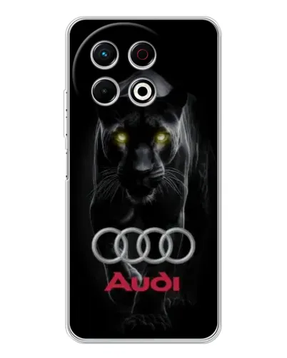 Чехол для TECNO Spark 30 Pro с картинкой «Пантера и Audi» Чехол для TECNO Spark 30 Pro с картинкой «Пантера и Audi»