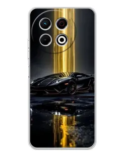 Чехол для TECNO Spark 30 Pro с картинкой «Ночной Lamborghini драйв»