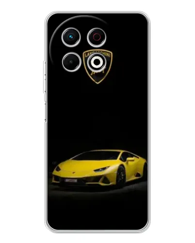 Чехол для TECNO Spark 30 Pro с картинкой «Lamborghini желтый акцент»