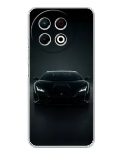 Чехол для TECNO Spark 30 Pro с картинкой «Черный Lamborghini Aventador»