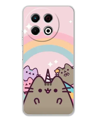 Чехол для TECNO Spark 30 Pro с картинкой «Единорог Pusheen» Чехол для TECNO Spark 30 Pro с картинкой «Единорог Pusheen»