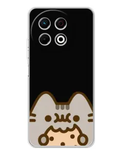 Чехол для TECNO Spark 30 Pro с картинкой «Пушин на черном»