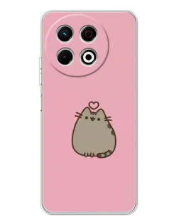Чехол для TECNO Spark 30 Pro с картинкой «Pusheen сердце»