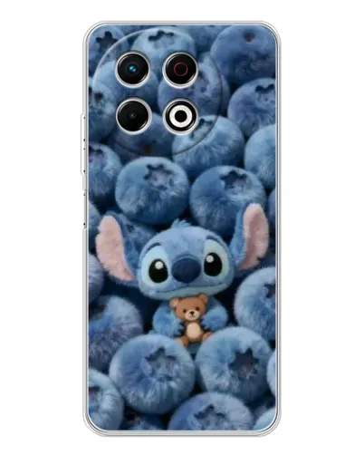 Чехол для TECNO Spark 30 Pro с картинкой «Стич и голубика» Чехол для TECNO Spark 30 Pro с картинкой «Стич и голубика»