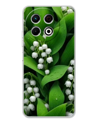Чехол для TECNO Spark 30 Pro с картинкой «Ландыши в зелени»