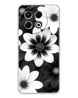 Чехол для TECNO Spark 30 Pro с картинкой «Монохромные астры» Чехол для TECNO Spark 30 Pro с картинкой «Монохромные астры»