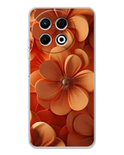 Чехол для TECNO Spark 30 Pro с картинкой «Оранжевый макро цветок»