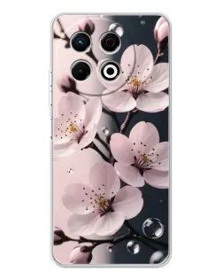 Чехол для TECNO Spark 30 Pro с картинкой «Нежная сакура и капли» Чехол для TECNO Spark 30 Pro с картинкой «Нежная сакура и капли»
