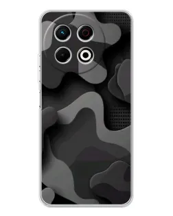 Чехол для TECNO Spark 30 Pro с картинкой «Темный абстрактный камуфляж»