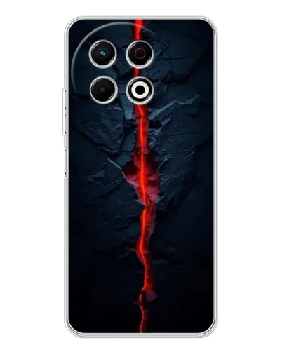 Чехол для TECNO Spark 30 Pro с картинкой «Kрасная лавовая трещина»