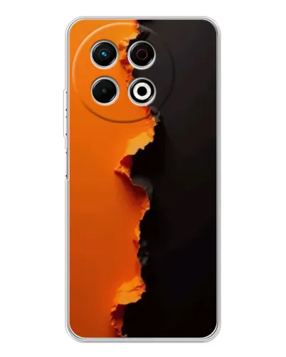 Чехол для TECNO Spark 30 Pro с картинкой «Оранжевый разлом»