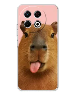 Чехол для TECNO Spark 30 Pro с картинкой «Капибара с языком»