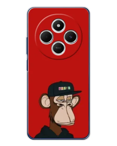 Чехол для TECNO Spark 30 с картинкой «Bored Ape — красный фон» Чехол для TECNO Spark 30 с картинкой «Bored Ape — красный фон»