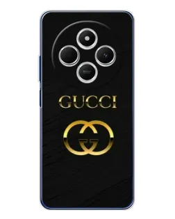 Чохол для TECNO Spark 30 з картинкою «Золотий логотип Gucci»