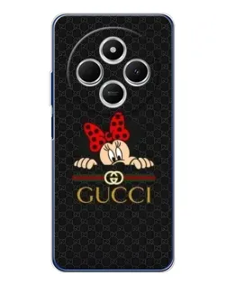 Чохол для TECNO Spark 30 з картинкою «Мінні Маус Gucci — чорний»
