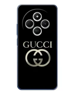 Чохол для TECNO Spark 30 з картинкою «Gucci — золото на чорному»