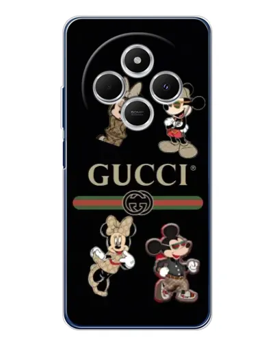 Чехол для TECNO Spark 30 с картинкой «Gucci — герои Disney и монограмма» Чехол для TECNO Spark 30 с картинкой «Gucci — герои Disney и монограмма»