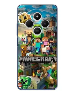 Чохол для TECNO Spark 30 з картинкою «Замок Minecraft»