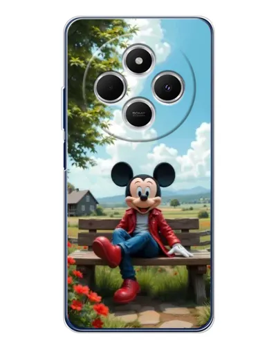 Чехол для TECNO Spark 30 с картинкой «Микки на скамейке»