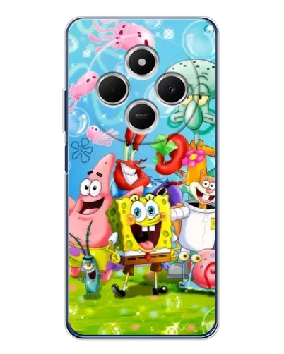 Чехол для TECNO Spark 30 с картинкой «Губка Боб и друзья» Чехол для TECNO Spark 30 с картинкой «Губка Боб и друзья»