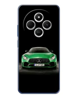 Чехол для TECNO Spark 30 с картинкой «Mercedes — неоновый лого»