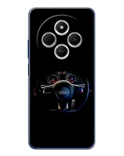 Чехол для TECNO Spark 30 с картинкой «Салон Audi — руль»