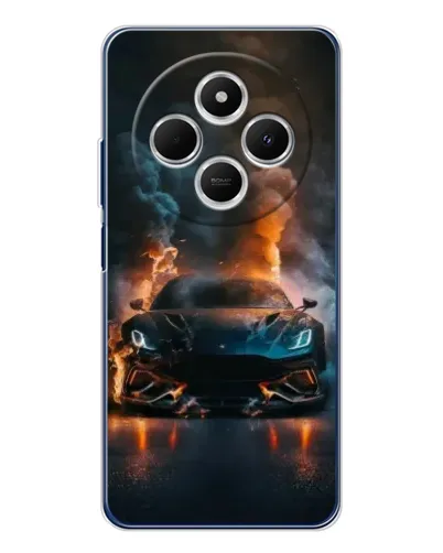 Чехол для TECNO Spark 30 с картинкой «Lamborghini дымная эстетика»