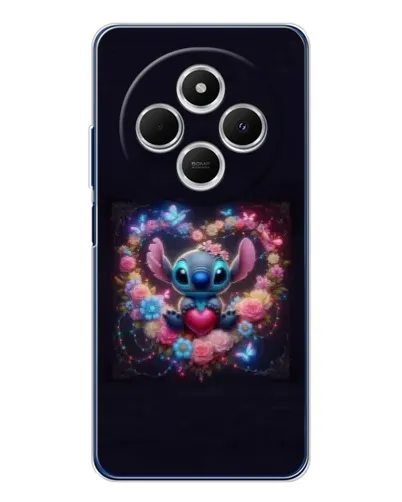 Чехол для TECNO Spark 30 с картинкой «Stitch в цветах» Чехол для TECNO Spark 30 с картинкой «Stitch в цветах»