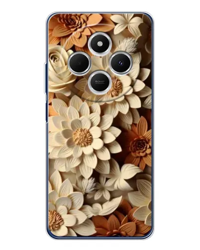 Чохол для TECNO Spark 30 з картинкою «Бежевий флористичний декор» Чохол для TECNO Spark 30 з картинкою «Бежевий флористичний декор»
