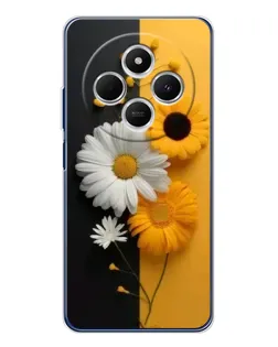 Чохол для TECNO Spark 30 з картинкою «Соняшник та ромашка»