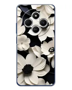 Чохол для TECNO Spark 30 з картинкою «Об'ємні білі квіти»