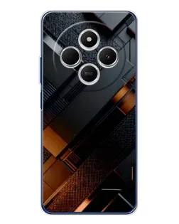 Чехол для TECNO Spark 30 с картинкой «Черные геометрические блоки»