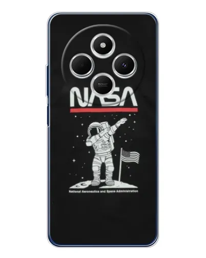 Чехол для TECNO Spark 30C с картинкой «NASA — шагаем по Луне» Чехол для TECNO Spark 30C с картинкой «NASA — шагаем по Луне»