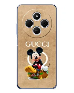 Чехол для TECNO Spark 30C с картинкой «Микки Маус Gucci — крафт»