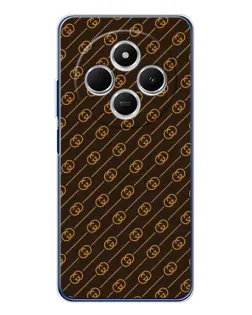 Чехол для TECNO Spark 30C с картинкой «Gucci — золотые диагонали»